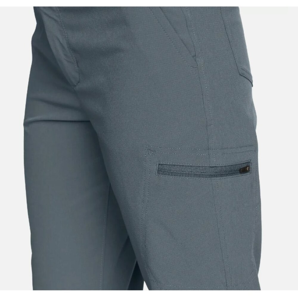 Eddie Bauer Women's Ripstop Capri Stretch Secure Pocket Grey - Picture 5 of 6